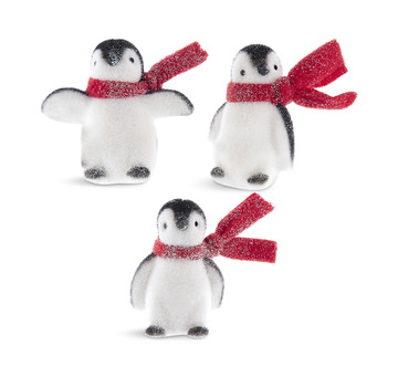 Flocked Penguin Ornament