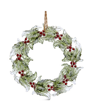 Wreath With Glitter Ornament