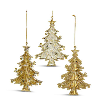 Assorted Gold Tree Ornaments