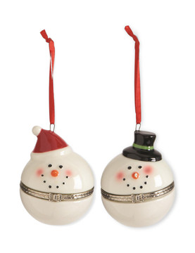 Snowman Pill Box Ornament