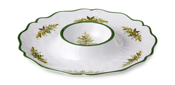 Holly Tree Chip And Dip Tray