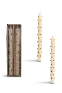 3D Dotted Taper Candle Set Of 2