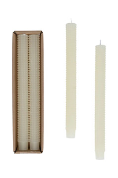 Hobnail Taper Candle Set Of 2