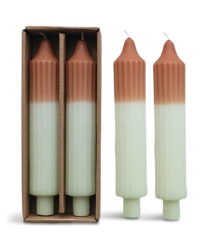 Two-Tone Taper Candle Set Of 2