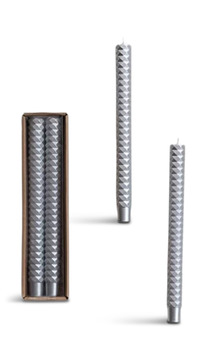 Faceted Taper Candle Set Of 2