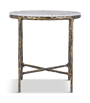 Beverly Round End Table - Brown