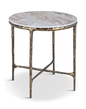 Beverly Round End Table - Brown