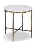 Beverly Round End Table - White thumbnail 1