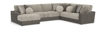 image Kayla 4 Piece Modular Sectional - Umber
