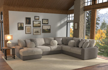 Kayla 4 Piece Modular Sectional - Umber