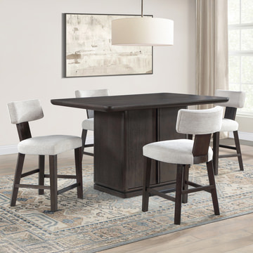 Chicago Storage Counter Table With 4 Stools