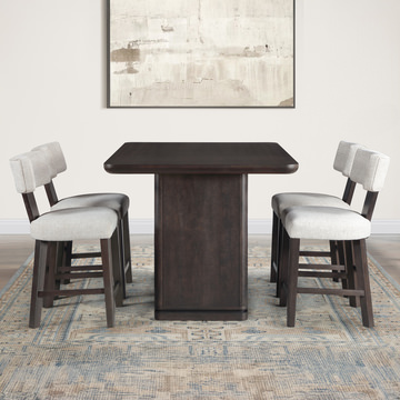 Chicago Storage Counter Table With 4 Stools