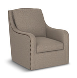 Anna Swivel Chair - Taupe thumbnail 1