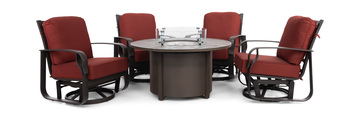 image San Remo II Wheaton 5 Piece Fire Table Chat Set