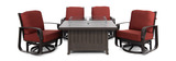 San Remo II Wheaton 5 Piece Patio Fire Table Set thumbnail 2