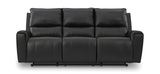 Yancy Leather Reclining Sofa thumbnail 1