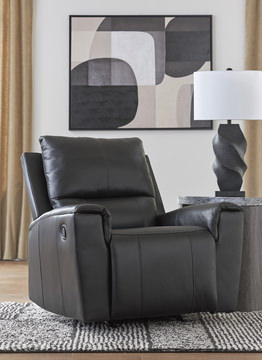 Yancy Leather Rocker Recliner