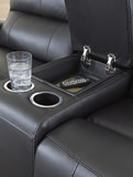 Yancy Leather Reclining Loveseat With Console thumbnail 6