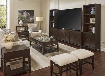 image Sutton Entertainment Wall With 85″ Media Console