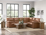 Zola 3 Piece Sectional with Left Loveseat - Caramel thumbnail 4