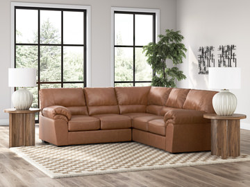 Zola 2 Piece Sectional with Left Loveseat - Caramel