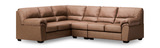 Zola 3 Piece Sectional with Right Loveseat - Caramel thumbnail 1