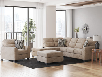 Falen Sectional with Left Chaise - Mocha