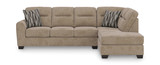 Falen Sectional with Right Chaise - Mocha thumbnail 2