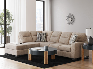 Falen Sectional with Left Chaise - Mocha