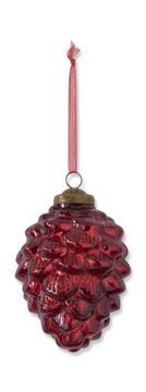 Red Pinecone Ornament