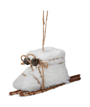 Faux Fur Snowshoe Ornament