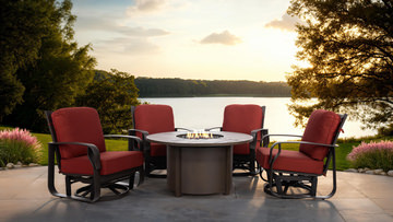 image San Remo II Wheaton 5 Piece Fire Table Chat Set