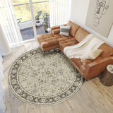 Hatay Beige Washable Area Rug - 8′0″ X 8′0″ Round thumbnail 2