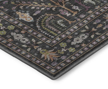 Hatay Black Washable Area Rug - 9′0″ X 12′0″