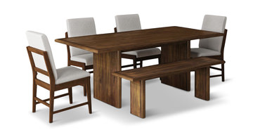 image Brisbaine Dining Table With 4 Chairs And Bench