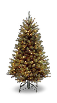 image 4.5′ Artificial Christmas Tree With 200 Clear Lights