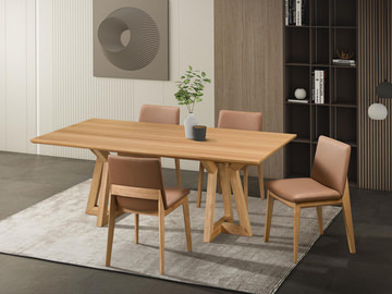 Bryce 83″ Dining Table With 4 Side Chairs