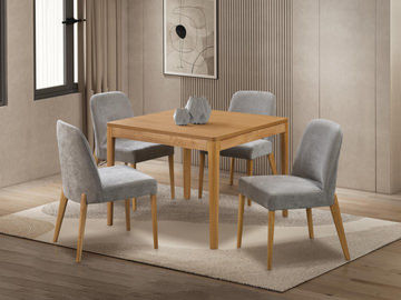 Danika 39″ Square Dining Table With 4 Side Chairs