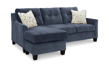 Cora Sofa with Reversible Chaise - Ink