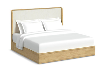 Granada King Panel Bed - Natural