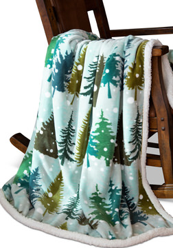 Pine In Snow Throw Blanket