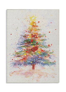 Water Color Tree Rug - Ivory