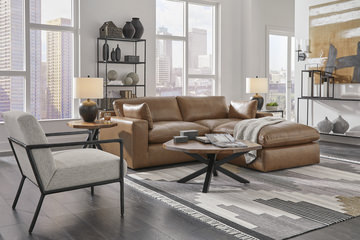 Celine 2 Piece Leather Sectional