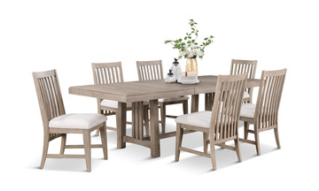 image Boston Trestle Table With 6 Chairs