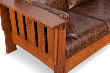 Aurora Antique Carmel Leather Sofa