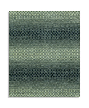 Rainbow Hand Knotted Area Rug - 7′9″ X 9′9″