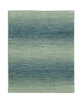 Rainbow Hand Knotted Area Rug - 7′9″ X 9′9″