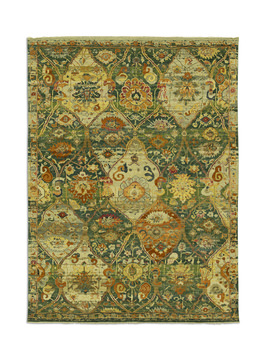 Hand Knotted Area Rug - 9′1″ X 12′3″