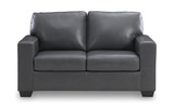 Mulan Leather Loveseat - Admiral thumbnail 1