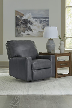 Mulan Leather Rocker Recliner - Admiral